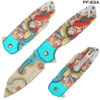 One Piece Anime Print Handle Spring Assist Pocket Knife