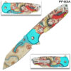One Piece Anime Print Handle Spring Assist Pocket Knife