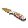 Luffy White and Gold Luffy Print Handle Spring Assist Pocket Knife