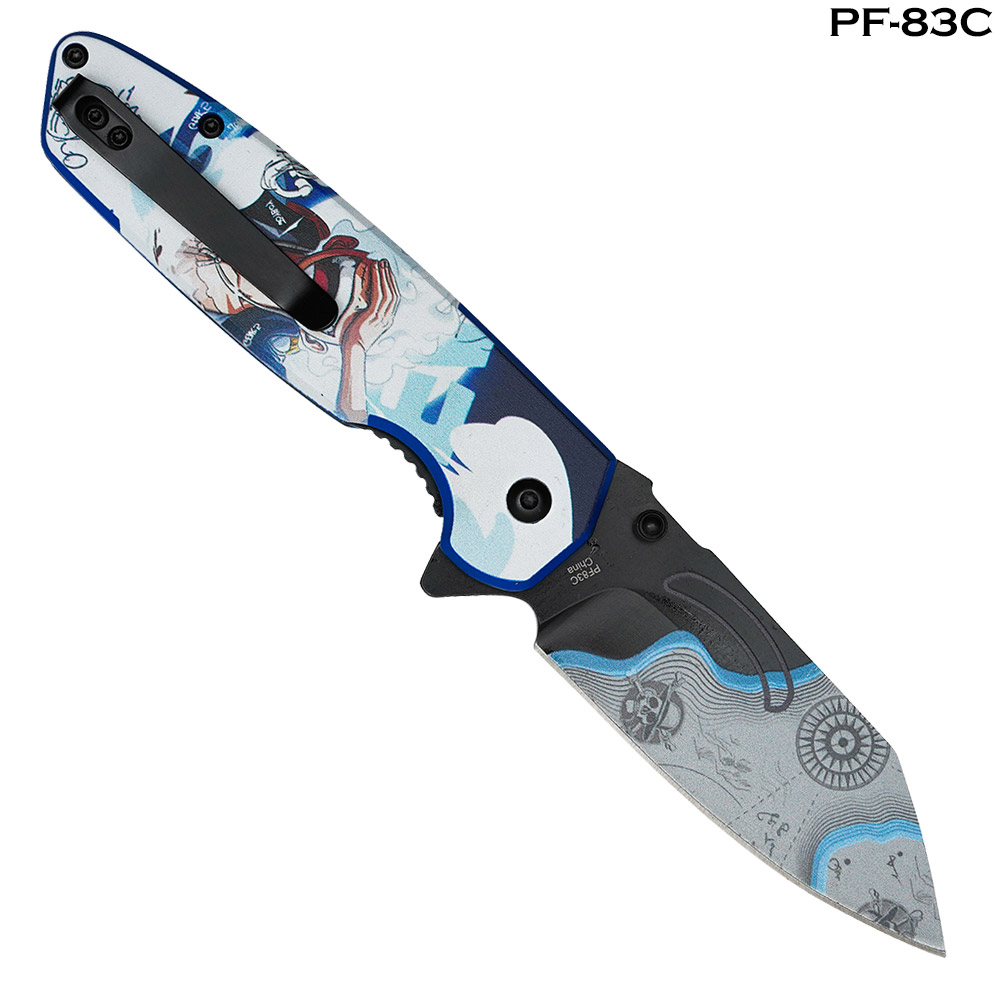 Luffy  Print Handle Spring Assist Pocket Knife