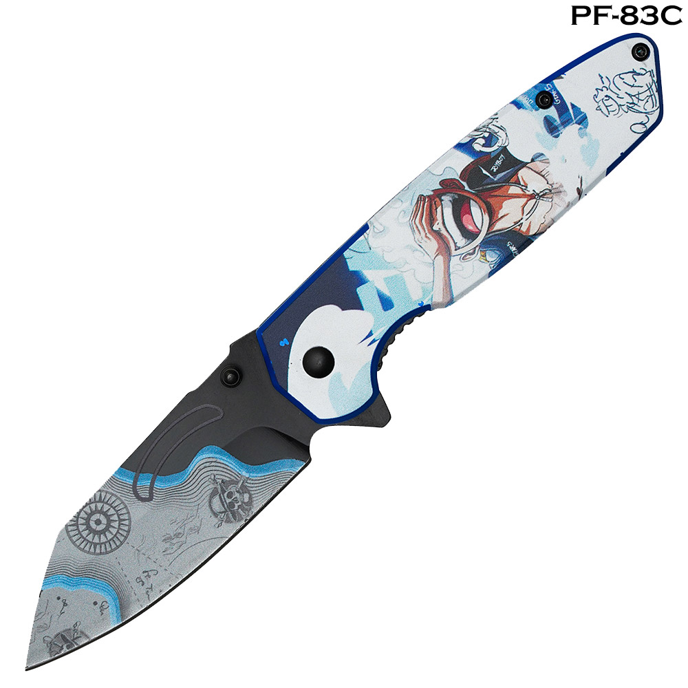 Luffy  Print Handle Spring Assist Pocket Knife