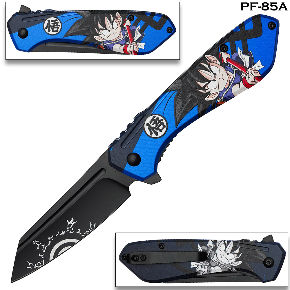 Blue Son Goku Spring Assist Pocket Knife