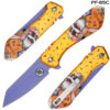 Master Roshi Orange Handle Spring Assist Pocket Knife