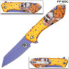 Master Roshi Orange Handle Spring Assist Pocket Knife