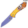Master Roshi Orange Handle Spring Assist Pocket Knife