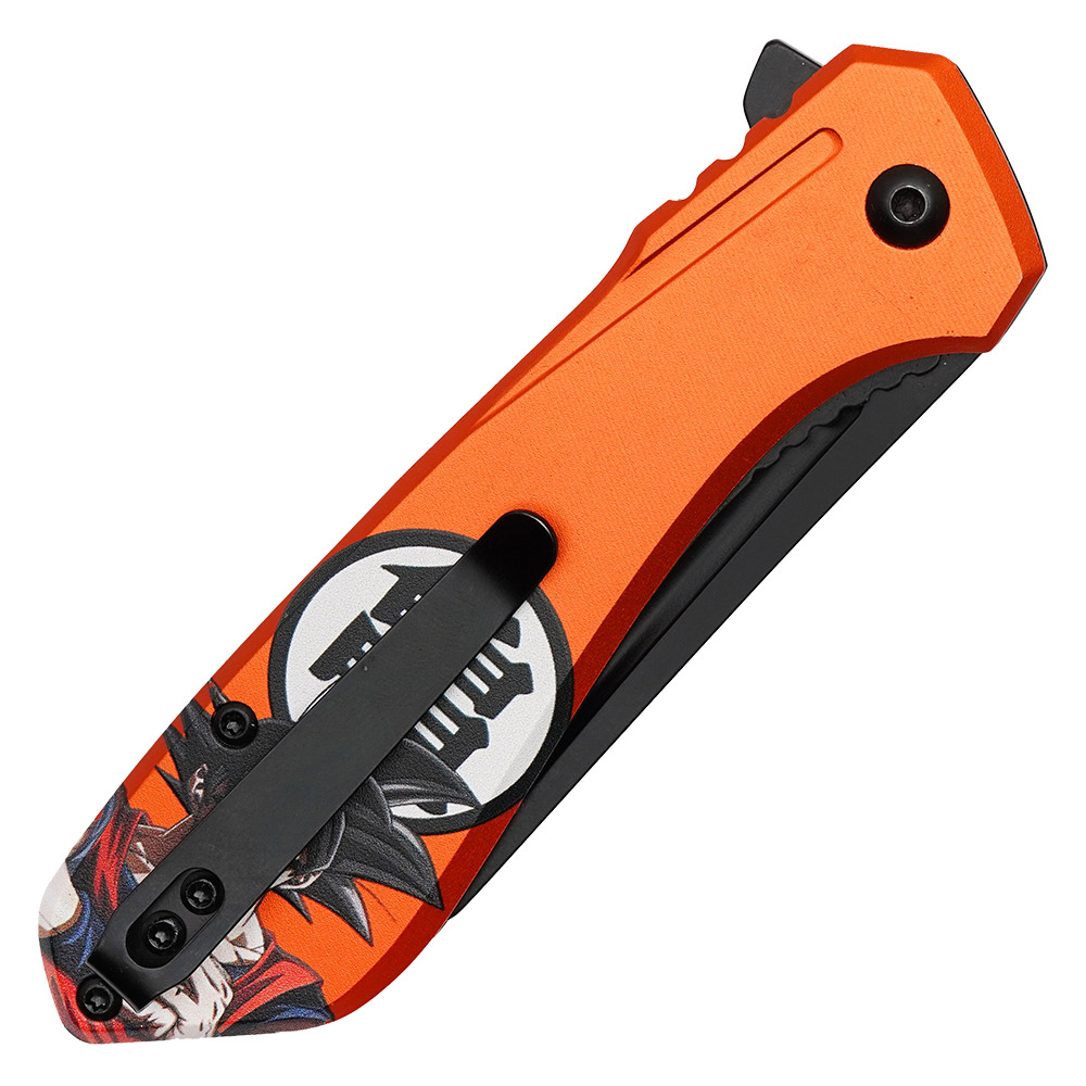 Orange Son Goku Spring Assist Pocket Knife