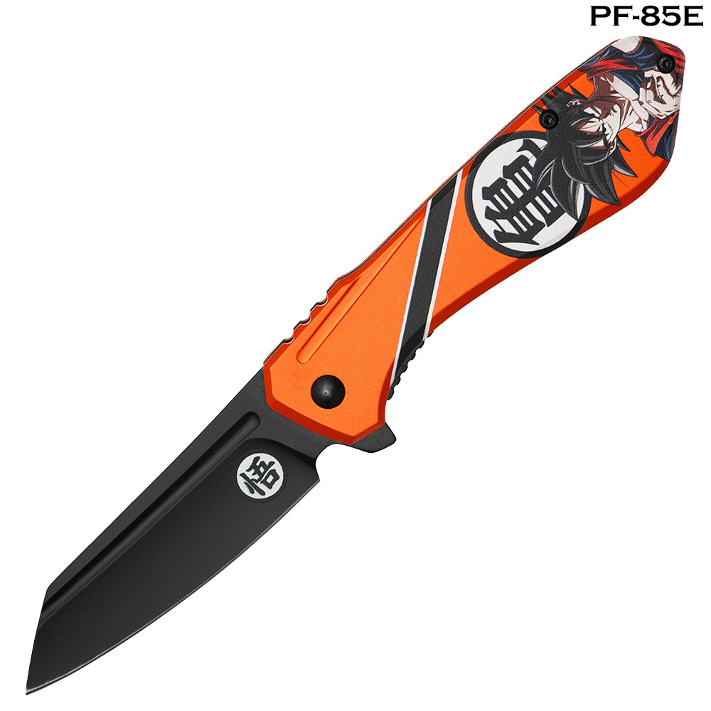 Orange Son Goku Spring Assist Pocket Knife