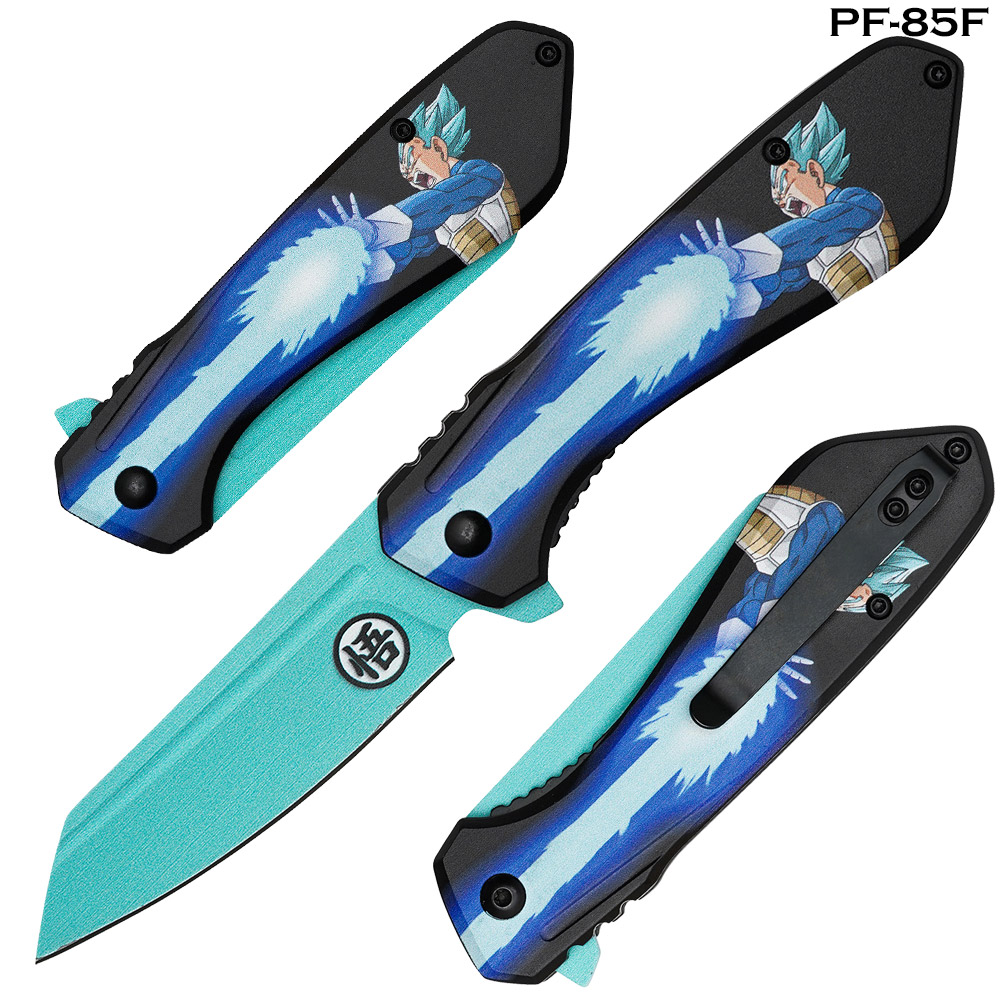 Blue Vegeta Spring Assist Pocket Knife