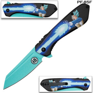 Blue Vegeta Spring Assist Pocket Knife
