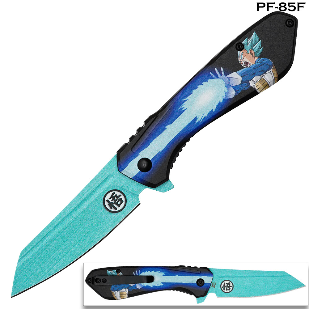 Blue Vegeta Spring Assist Pocket Knife