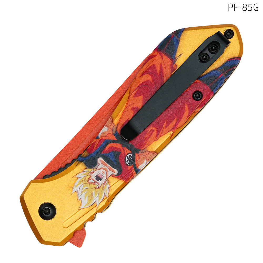 Orange Goku Spring Assist Pocket Knife