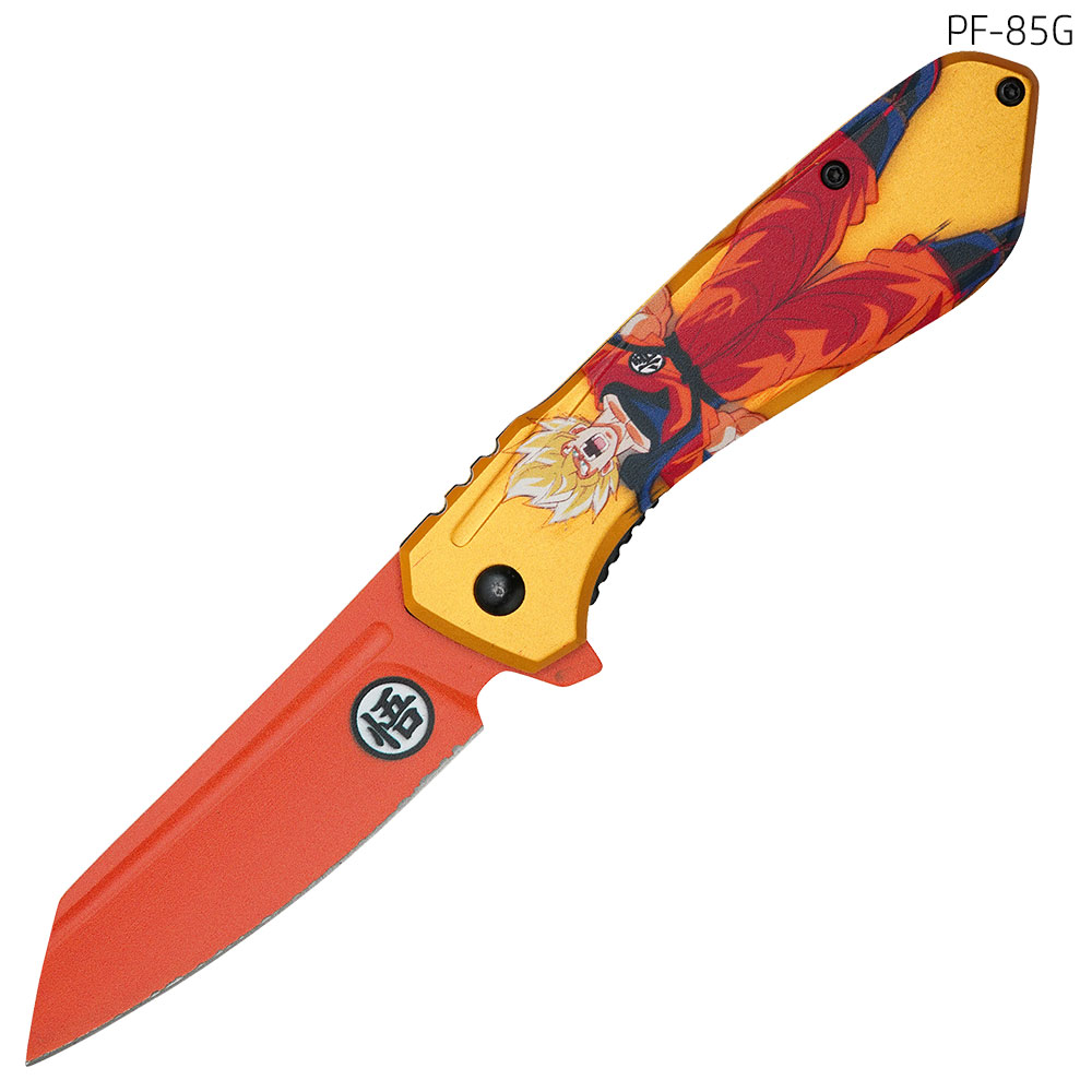 Orange Goku Spring Assist Pocket Knife