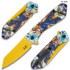 Dragon Ball Z Vegeta Saiyan Fury Graphic Tanto Folding Knife