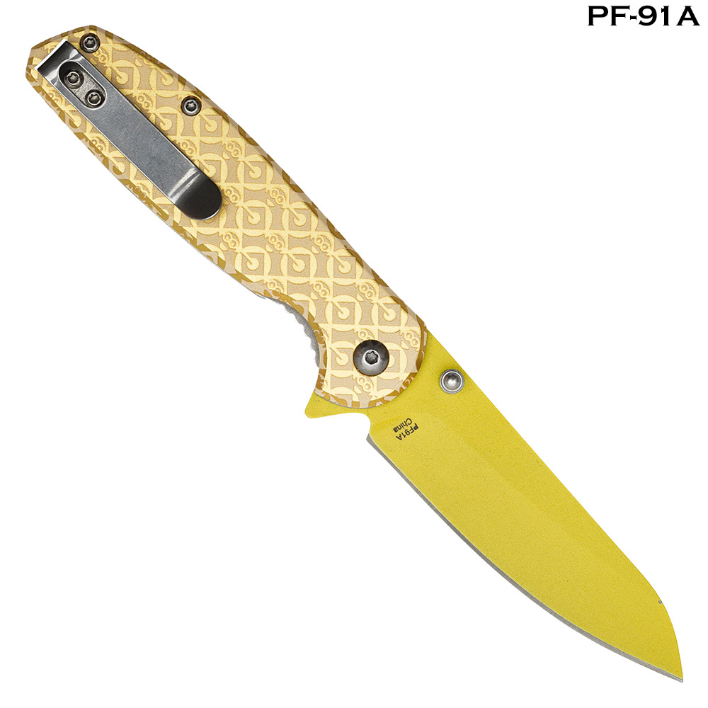 Yellow Minion Spring Assist Pocket Knife
