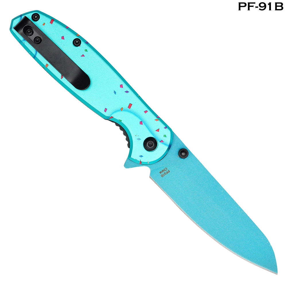 Blue Minion Spring Assist Pocket Knife