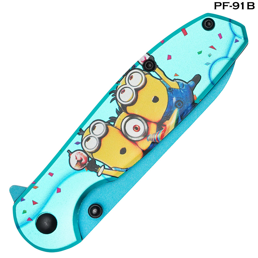 Blue Minion Spring Assist Pocket Knife