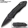 Black Push Button 5 Inches Overall Legal Auto Knife Black  Blade
