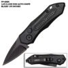 Black Push Button 5 Inches Overall Legal Auto Knife Black  Blade