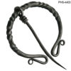 Scottish Grand Pennanular Brooch - Medieval Style Hand Forged Iron Elegant Twist Cloak Pin