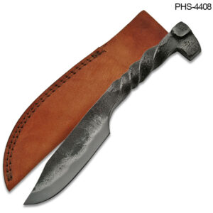 Twisted Railroad Spike Carbon Steel Knife