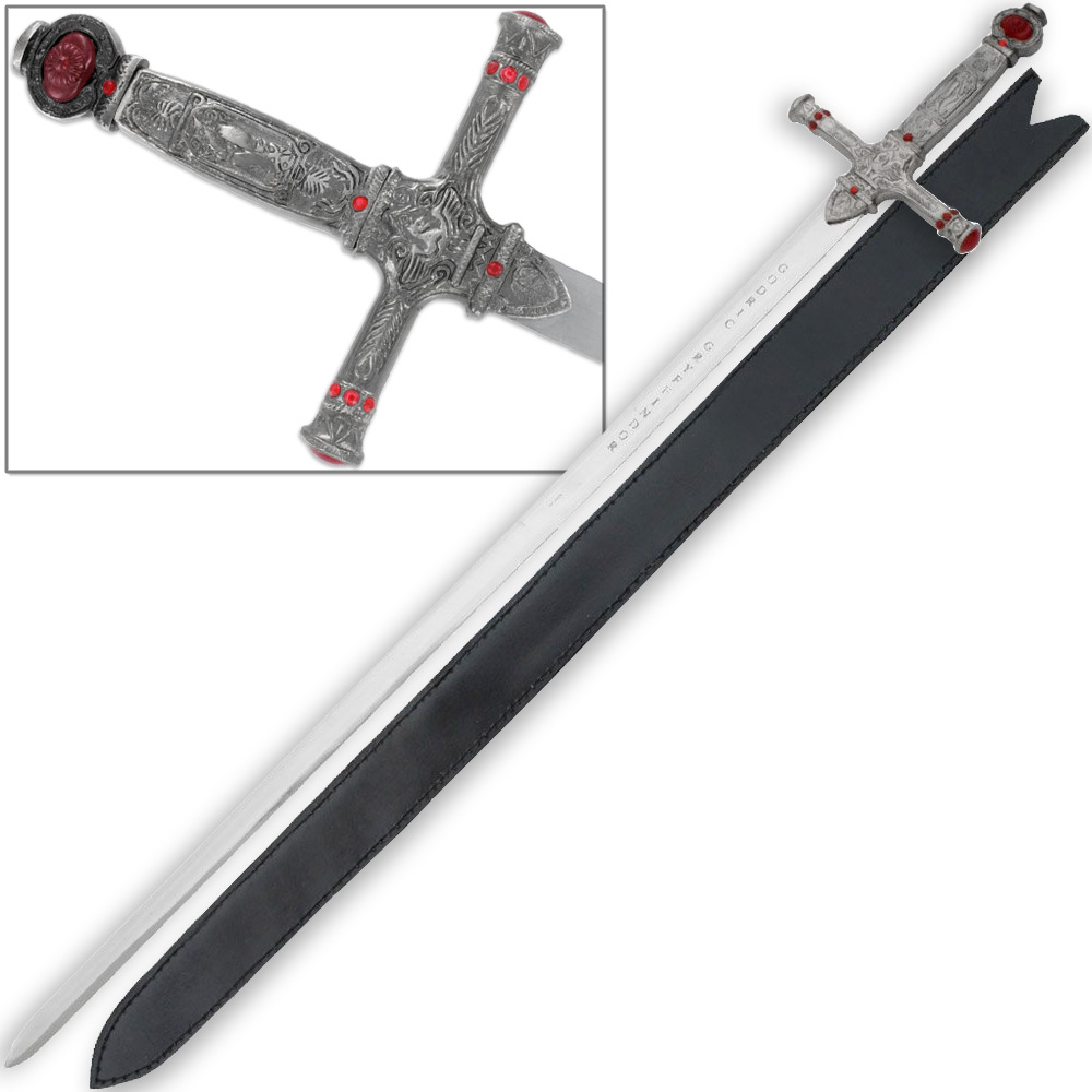 Harry Potter Wizard Sword of Gryffindor All-Metal Godrick w Leather Sheath
