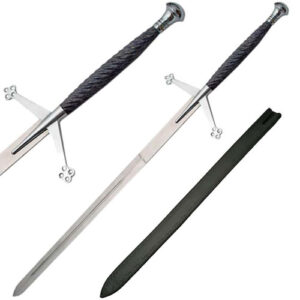 Claymore Sword w/ Black Handle  (52" in Overall Length)