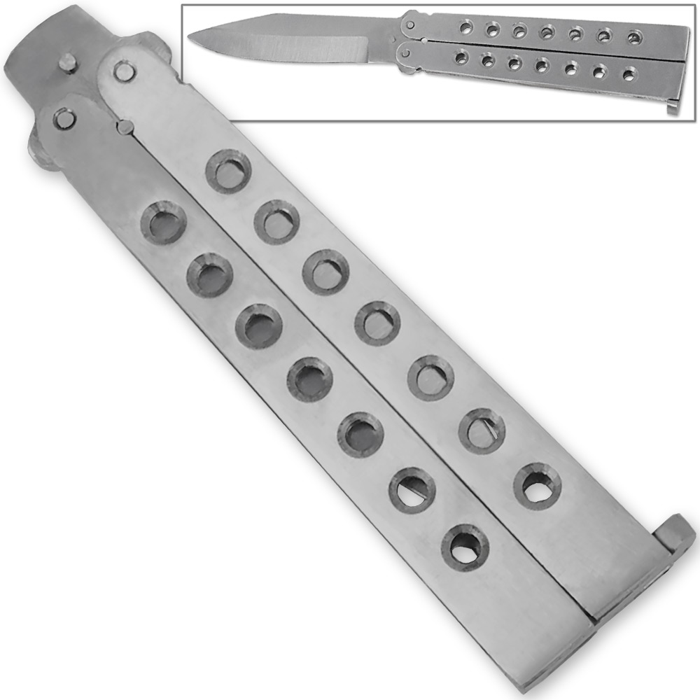 Handmade Balisong Practice Flipper Butterfly Knife ALL STEEL Tooled by Hand