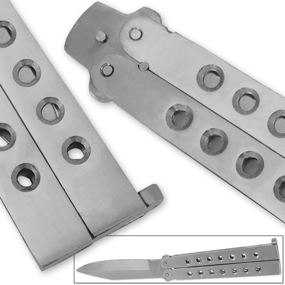 Handmade Balisong Practice Flipper Butterfly Knife ALL STEEL Tooled by Hand