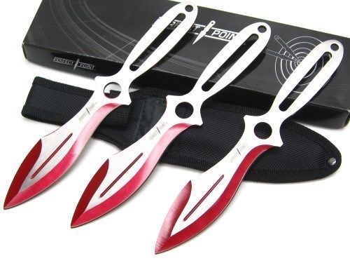 Holy Terror Perfect Point Throwing Knife Set - Red
