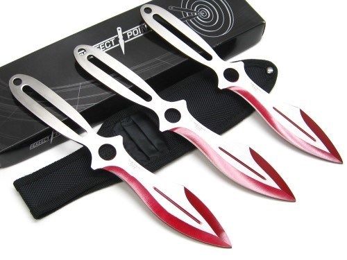 Holy Terror Perfect Point Throwing Knife Set - Red