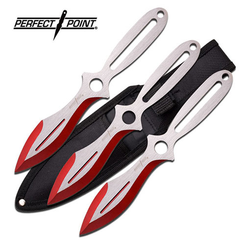 Holy Terror Perfect Point Throwing Knife Set - Red