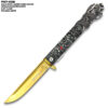 3rd Gen Highlander MacLeod Style Spring Assisted Knife Gold Blade