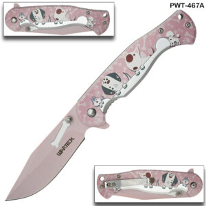 Doggie Spring Assist Pocket Knife - Pink