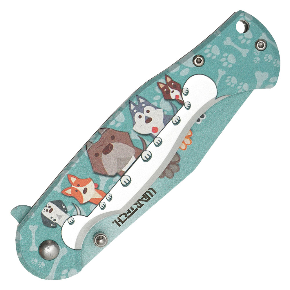 Doggie Spring Assist Pocket Knife - Teal