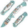 Doggie Spring Assist Pocket Knife - Teal
