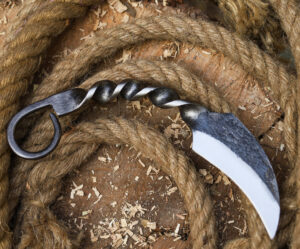 Forged Railroad Spike Twist Karambit