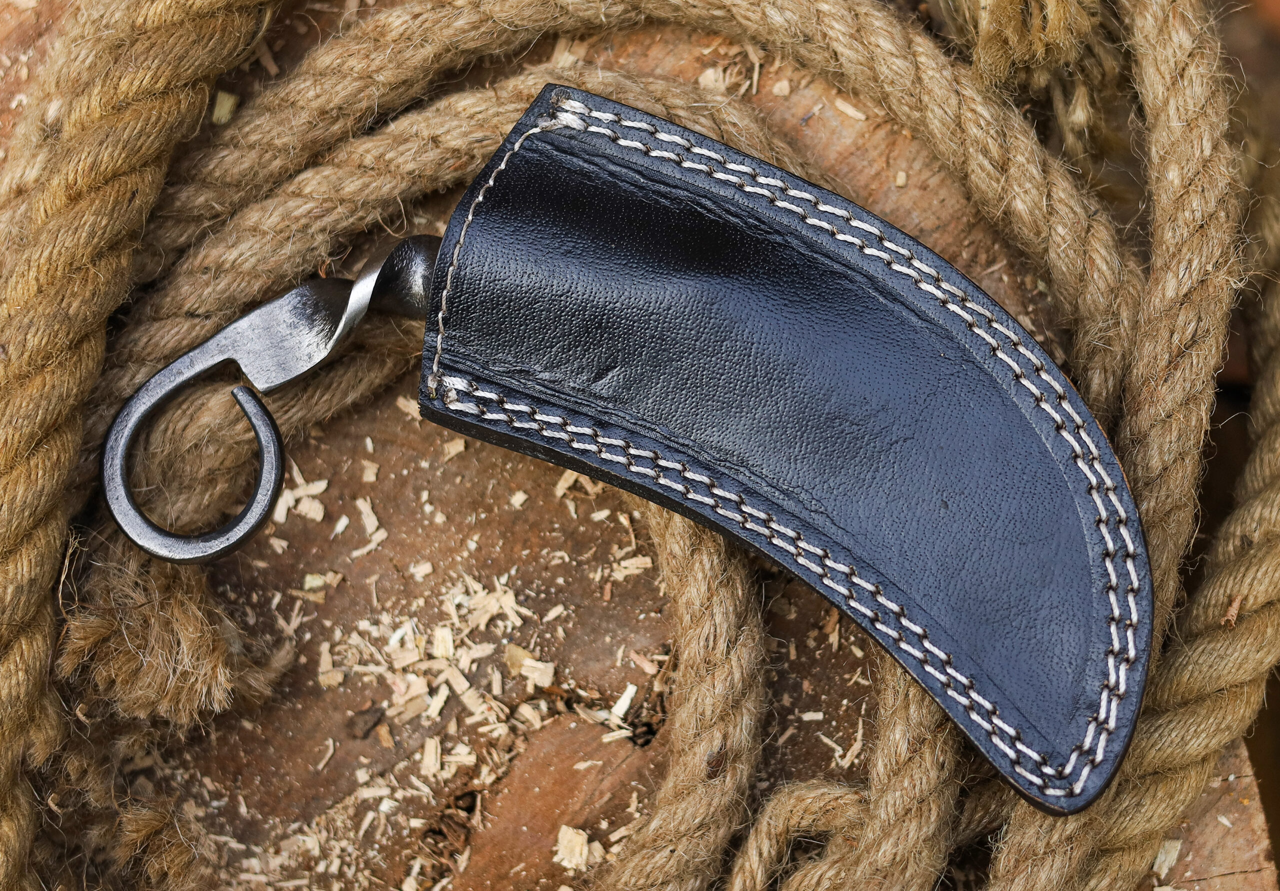 Forged Railroad Spike Twist Karambit