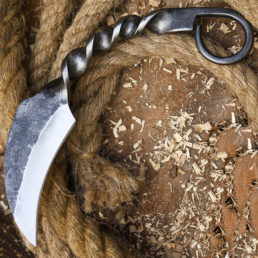 Forged Railroad Spike Twist Karambit
