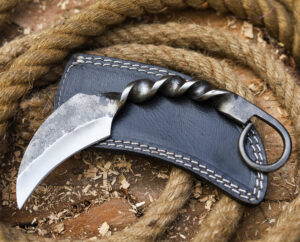 Forged Railroad Spike Twist Karambit
