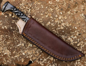 Handforged Iron Railroad Twisted Handle Tracker Gut Hook Knife II