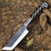Twisted Railroad Spike Carbon Steel Japanese Tanto Knife