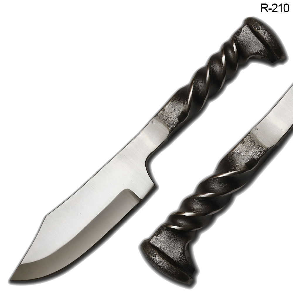 Handforged Twisted Railroad Spike Knife
