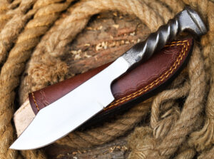 Handforged Twisted Railroad Spike Knife