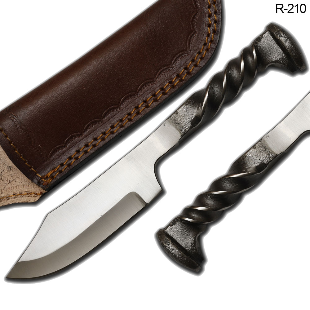 Handforged Twisted Railroad Spike Knife