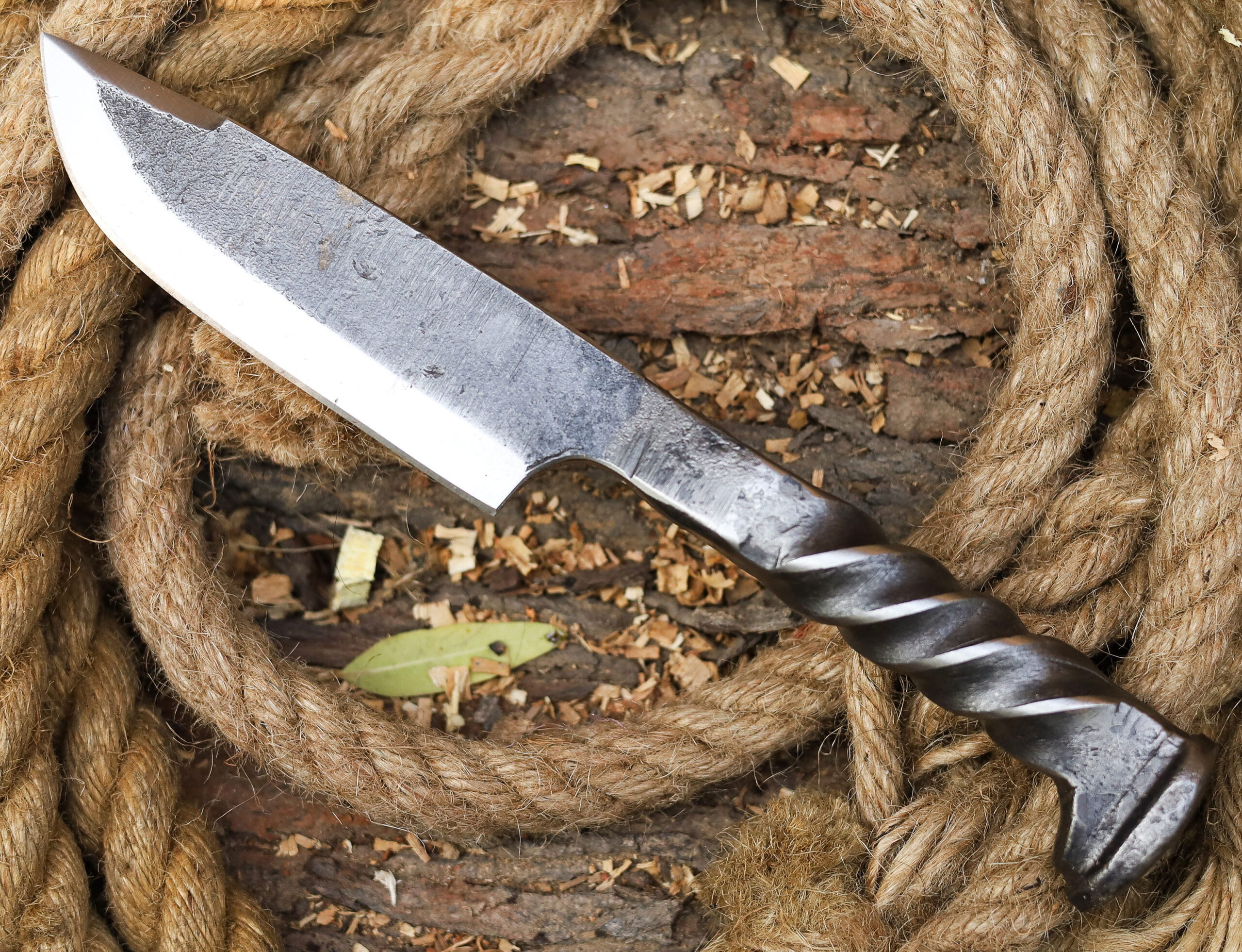 Railspike HandForged Railroad Twisted Knife