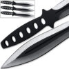 DeadEye Precision Throwing Knife Set 3pc Two Tone Black Stainles