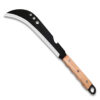 Full Tang Curved Kukri-Style Machete Knife – Wood Handle Outdoor Survival Blade