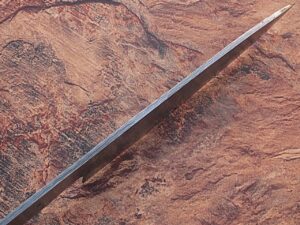 WHITE DEER Damascus Full Tang Ladder Pattern Blank Chef Knife - Ltd.Edition 5