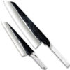 1095 Forged Steel Blank DIY Tanto Point Chef Knife Set of 2