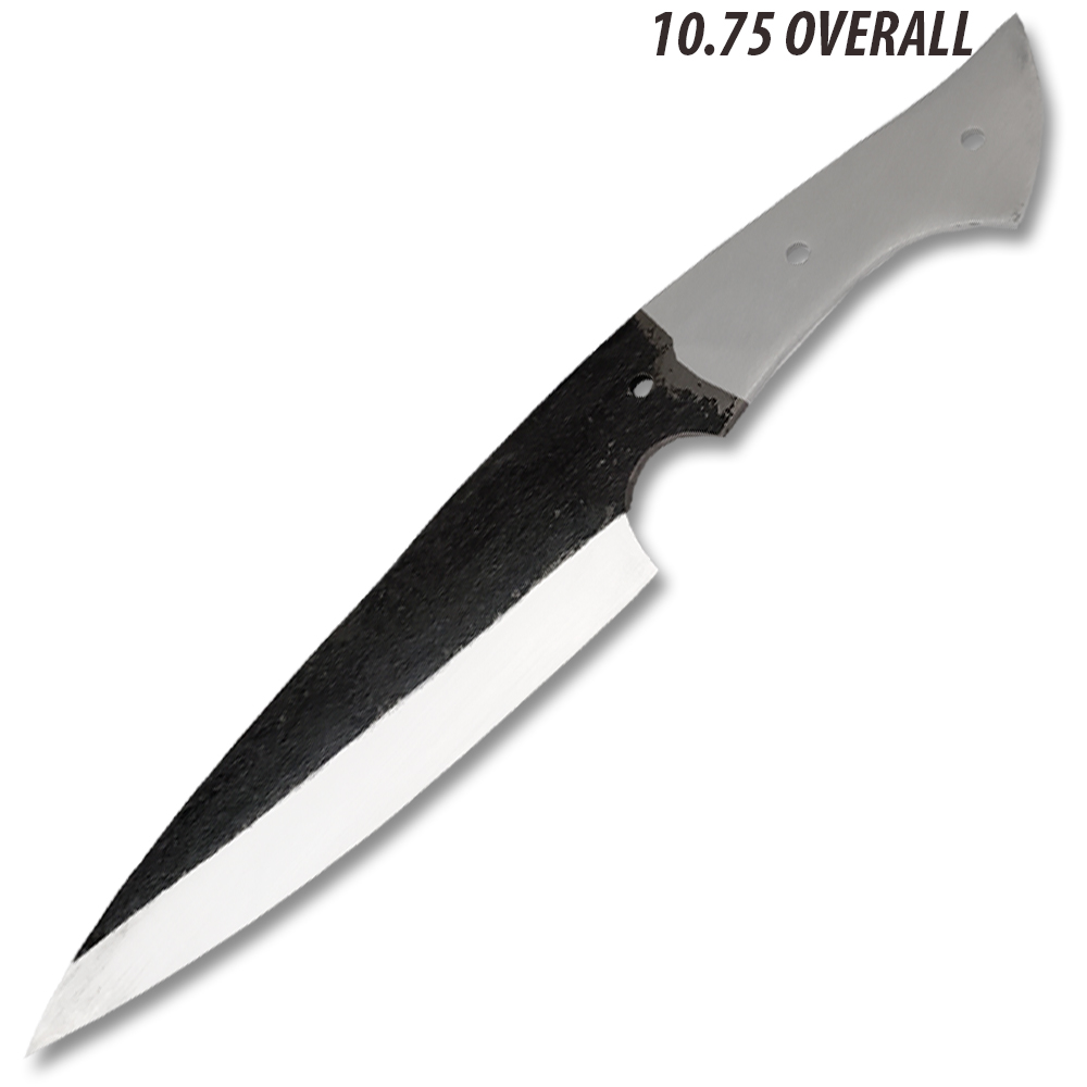 1095 Forged Steel Blank DIY Drop Point Chef Knife Set of 2